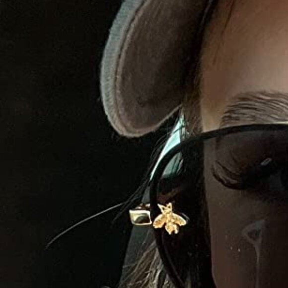 Neiman Marcus Women's Buzzed Bee Charm 60mm Aviator Sunglasses - Picture 2 of 4